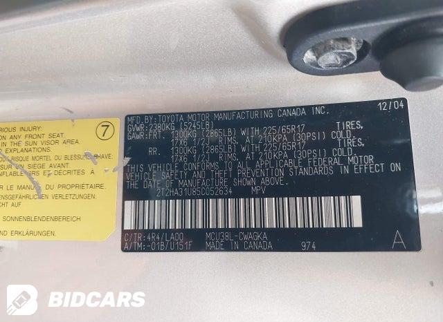 2T2HA31U85C052634 2005 Lexus RX photo no. 9