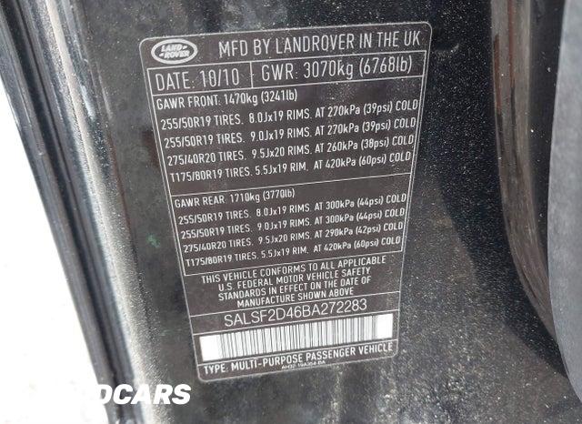 SALSF2D46BA272283 2011 Land Rover Range Rover photo no. 9