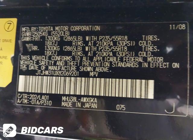 JTJHW31UX82069201 2008 Lexus RX photo no. 9