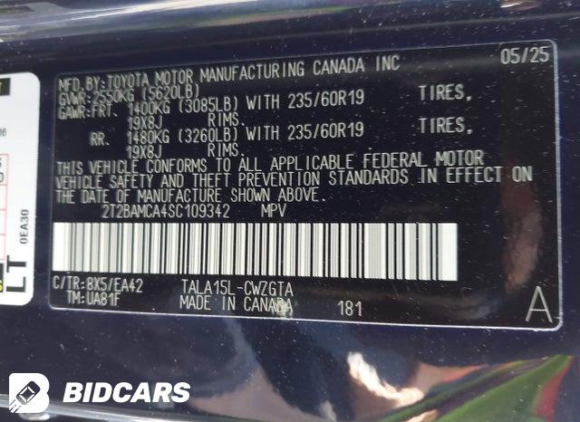 2T2BAMCA4SC109342 2025 Lexus RX photo no. 9