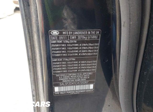 SALSF2D41CA720267 2012 Land Rover Range Rover photo no. 9