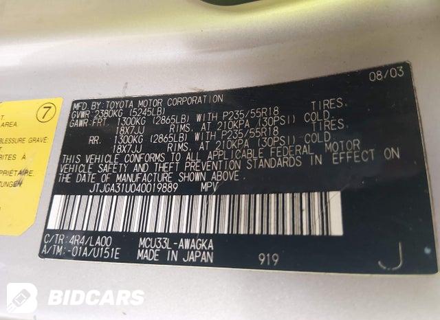 JTJGA31U040019889 2004 Lexus RX photo no. 9