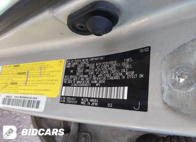 JTJHA31U240048315 2004 Lexus RX photo no. 9