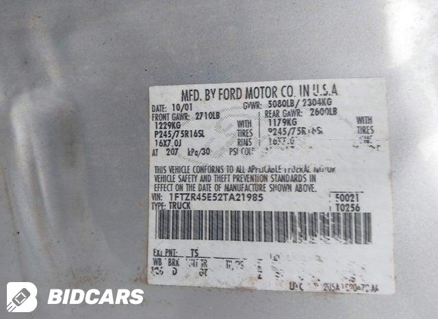 1FTZR45E52TA21985 2002 Ford Ranger photo no. 9