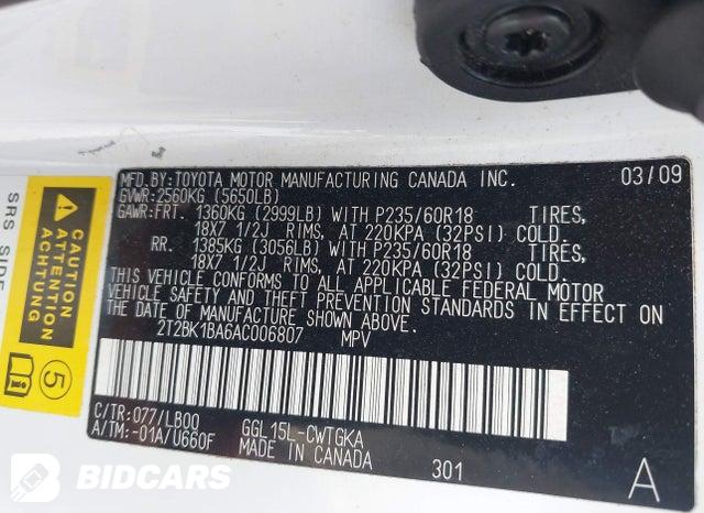 2T2BK1BA6AC006807 2010 Lexus RX photo no. 9