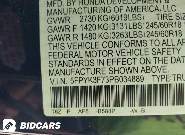 5FPYK3F73PB034889 2023 Honda Ridgeline photo no. 9