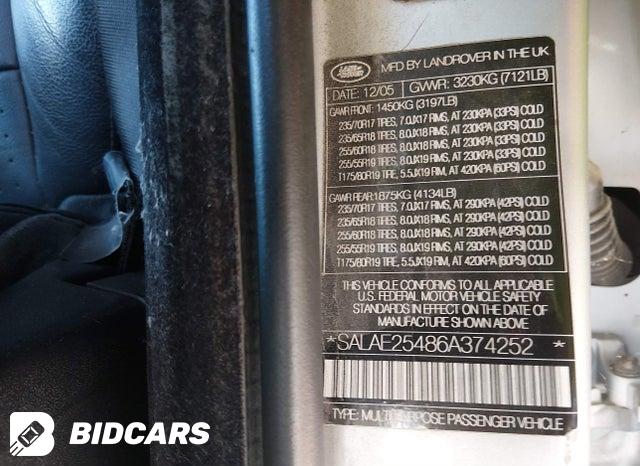SALAE25486A374252 2006 Land Rover LR3 photo no. 9
