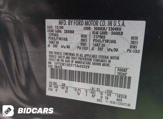 1FTZR15E51TA43529 2001 Ford Ranger photo no. 9