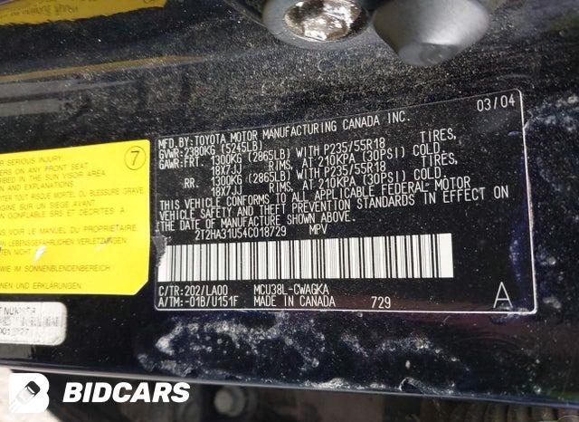 2T2HA31U54C018729 2004 Lexus RX photo no. 9