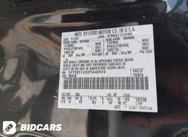 1FTYR11U32TA40574 2002 Ford Ranger photo no. 9