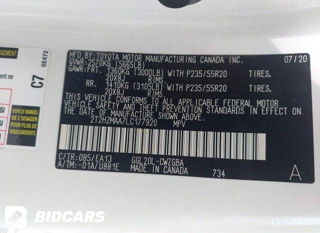 2T2HZMAA7LC177920 2020 Lexus RX photo no. 9