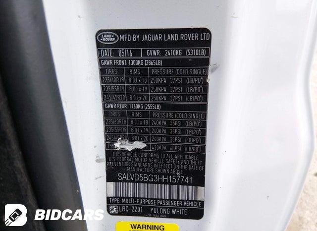 2017 Land Rover Range Rover — VIN SALVD5BG3HH157741, şəkil 9