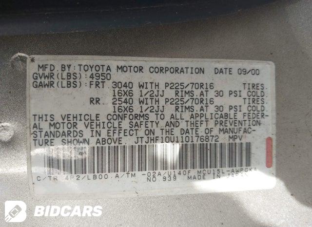 JTJHF10U110176872 2001 Lexus RX photo no. 9