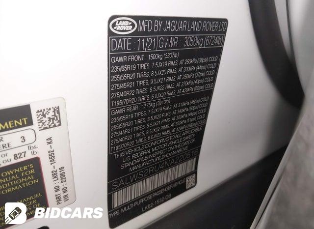 SALWS2RU4NA220516 2022 Land Rover Range Rover photo no. 9