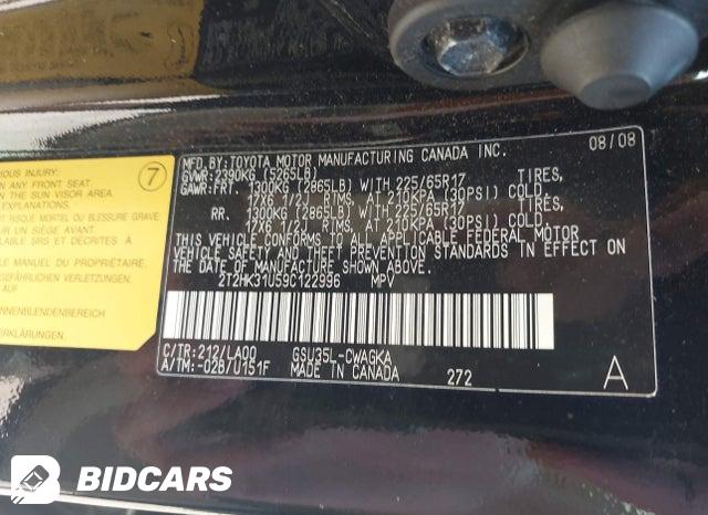 2T2HK31U59C122996 2009 Lexus RX photo no. 9
