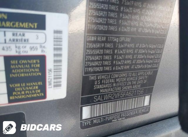 SALWR2VF5FA621156 2015 Land Rover Range Rover photo no. 9