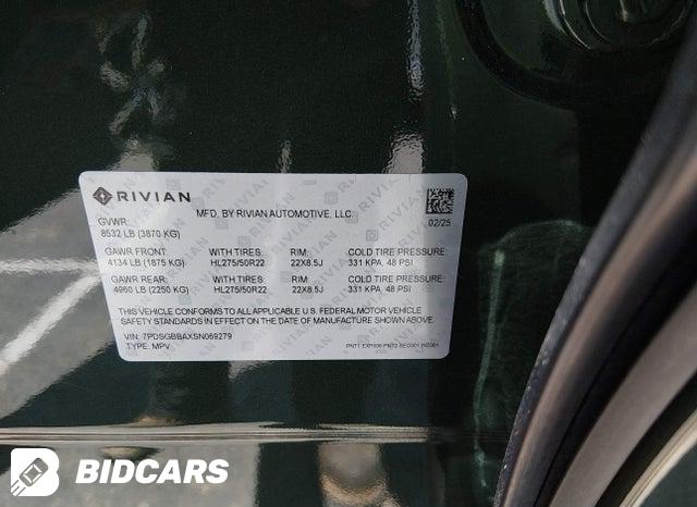 7PDSGBBAXSN069279 2025 Rivian R1S photo no. 9
