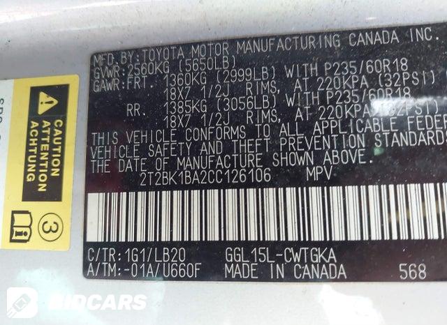 2T2BK1BA2CC126106 2012 Lexus RX photo no. 9