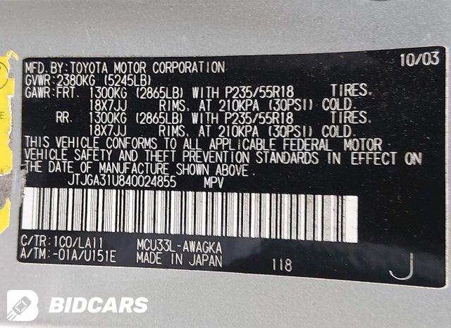 JTJGA31U840024855 2004 Lexus RX photo no. 9