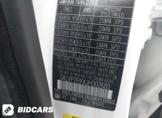 SALVP2RXXJH302680 2018 Land Rover Range Rover photo no. 9