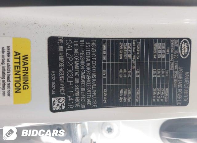 SALZP2FX3LH115418 2020 Land Rover Range Rover photo no. 9