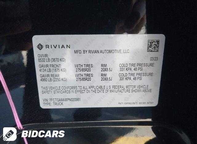 7FCTGAAAXPN020981 2023 Rivian R1T photo no. 9