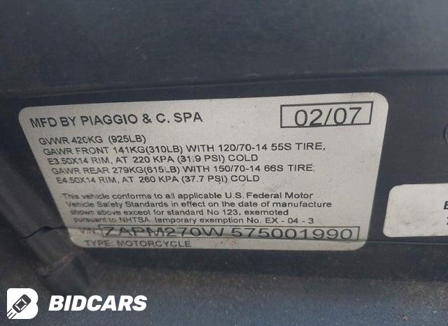 ZAPM270W575001990 2007 Piaggio X9 Evolution photo no. 10