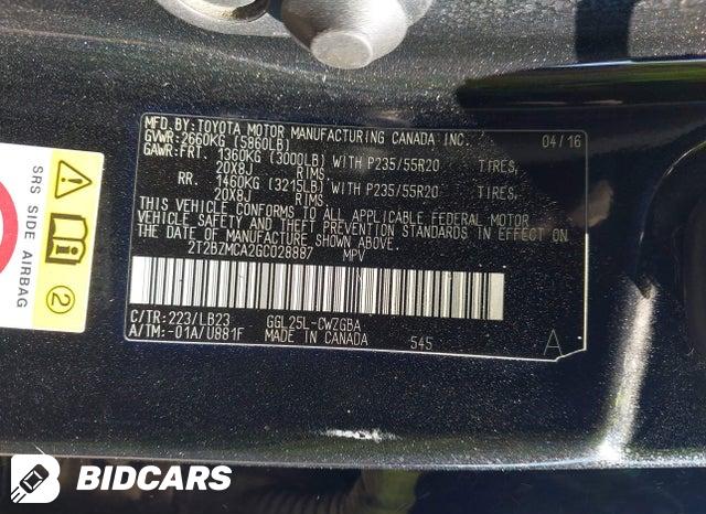 2016 Lexus RX — VIN 2T2BZMCA2GC028887, фото 9
