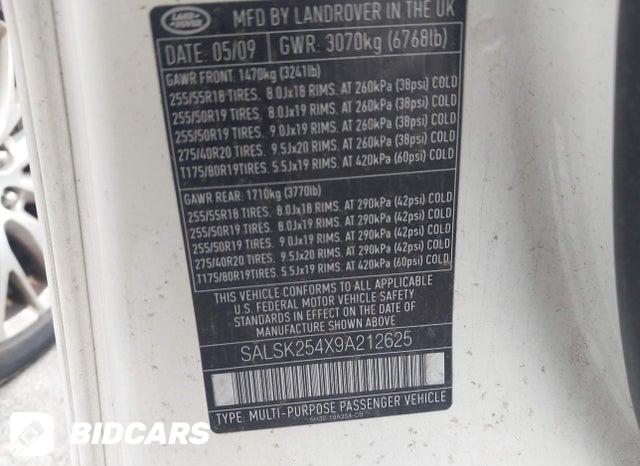 SALSK254X9A212625 2009 Land Rover Range Rover photo no. 9