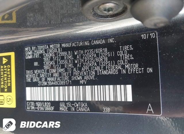 2T2BK1BA4BC089171 2011 Lexus RX photo no. 9
