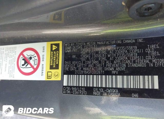 2T2ZB1BA5FC002611 2015 Lexus RX photo no. 9