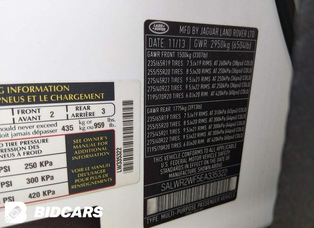 SALWR2WF5EA335322 2014 Land Rover Range Rover photo no. 9