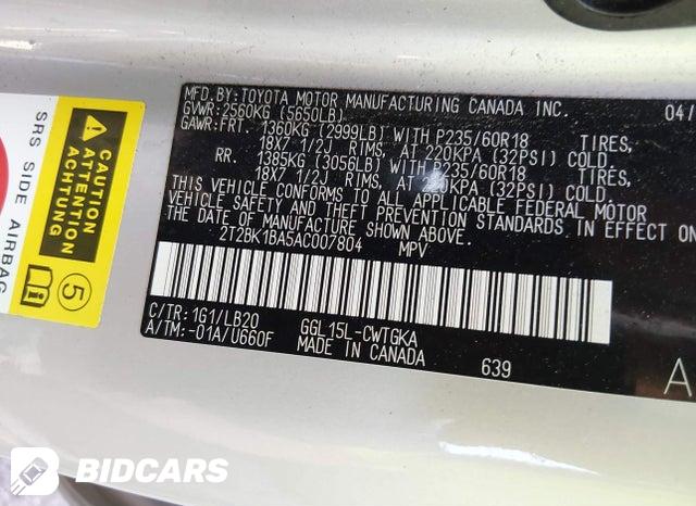 2T2BK1BA5AC007804 2010 Lexus RX photo no. 9