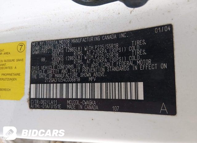 2T2GA31U54C006818 2004 Lexus RX photo no. 9