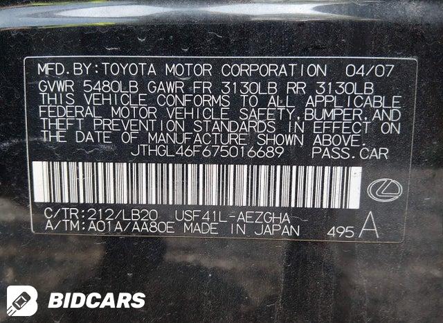 JTHGL46F675016689 2007 Lexus LS photo no. 9