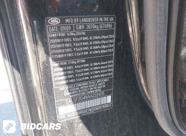 SALSF2D48AA222435 2010 Land Rover Range Rover photo no. 9