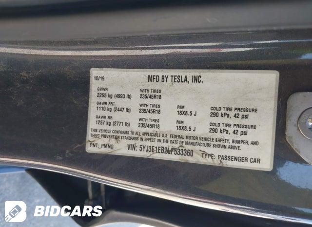 5YJ3E1EB2LF533360 2020 Tesla Model 3 photo no. 9