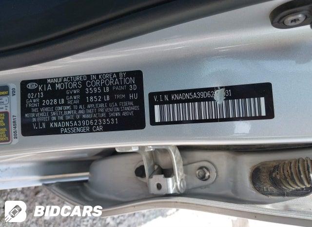 KNADN5A39D6233531 2013 KIA Rio photo no. 9