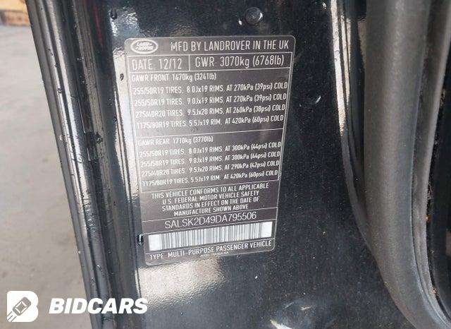 SALSK2D49DA795506 2013 Land Rover Range Rover photo no. 9