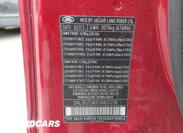 SALSF2D40DA807238 2013 Land Rover Range Rover photo no. 9