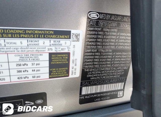 SALWR2SUXLA891773 2020 Land Rover Range Rover photo no. 9