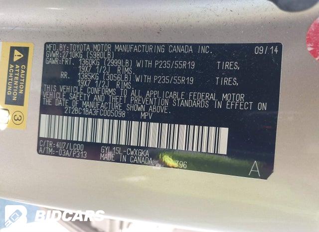 2T2BC1BA3FC005098 2015 Lexus RX photo no. 9