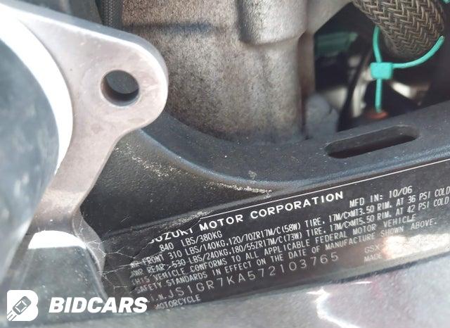 JS1GR7KA572103765 2007 Suzuki GSX-R750 photo no. 10