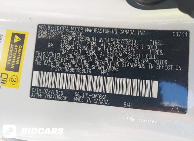 2T2ZK1BA8BC058049 2011 Lexus RX photo no. 9