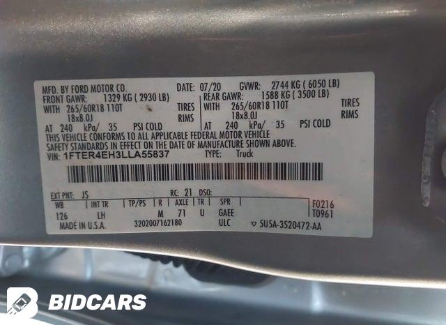 1FTER4EH3LLA55837 2020 Ford Ranger photo no. 9