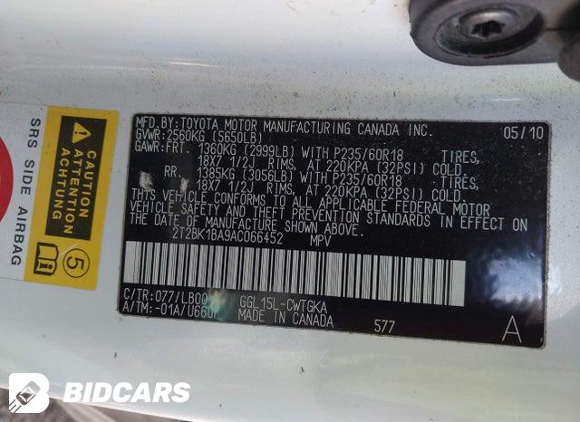 2T2BK1BA9AC066452 2010 Lexus RX photo no. 9