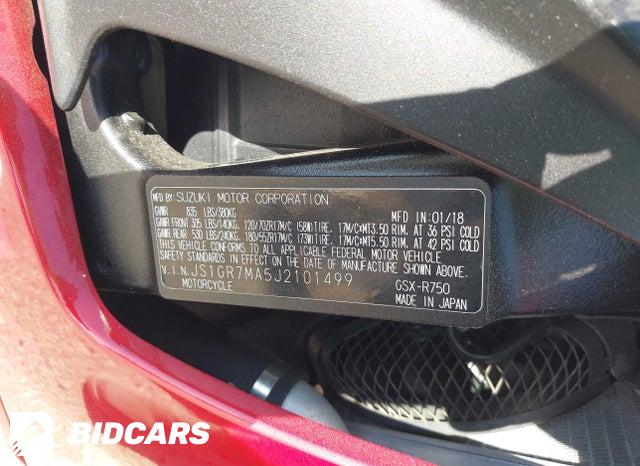 JS1GR7MA5J2101499 2018 Suzuki GSX-R750 photo no. 10