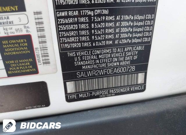 SALWR2WF0EA600728 2014 Land Rover Range Rover photo no. 9