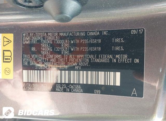 2T2BZMCA3HC119376 2017 Lexus RX photo no. 9
