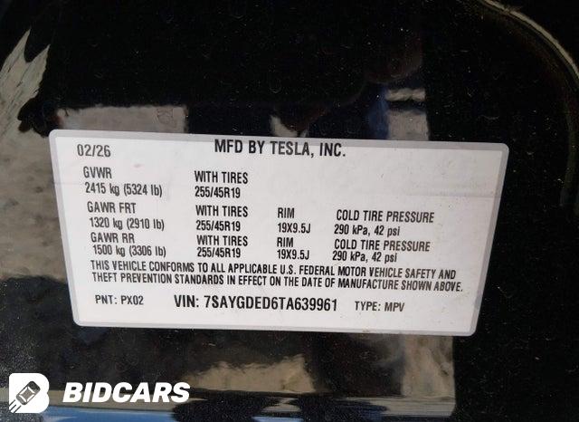 7SAYGDED6TA639961 2026 Tesla Model Y photo no. 9
